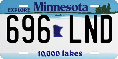 MN license plate 696LND