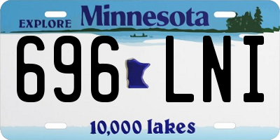 MN license plate 696LNI