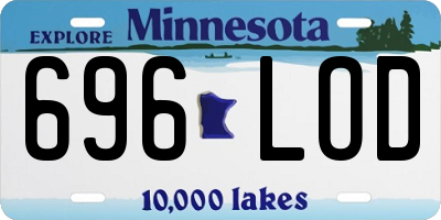 MN license plate 696LOD