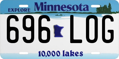 MN license plate 696LOG