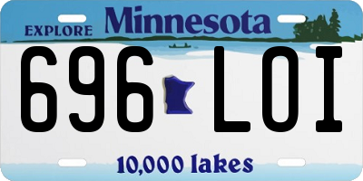 MN license plate 696LOI
