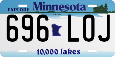 MN license plate 696LOJ