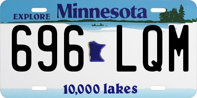 MN license plate 696LQM