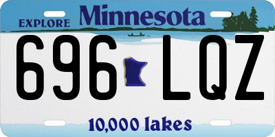 MN license plate 696LQZ