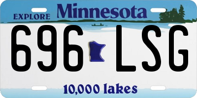 MN license plate 696LSG