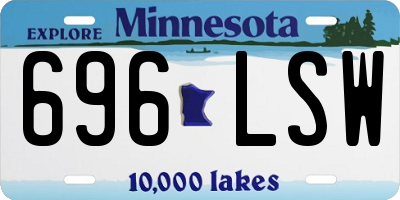 MN license plate 696LSW