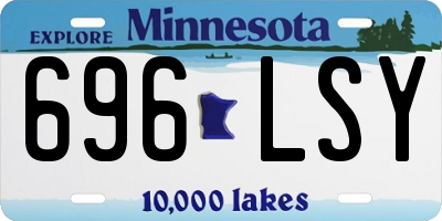 MN license plate 696LSY