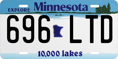MN license plate 696LTD