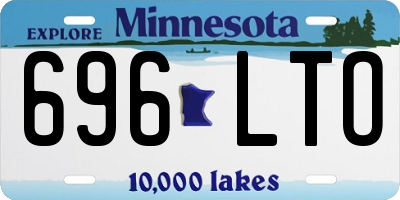 MN license plate 696LTO
