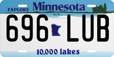 MN license plate 696LUB