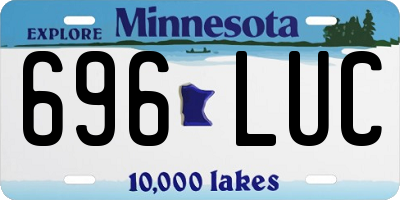 MN license plate 696LUC