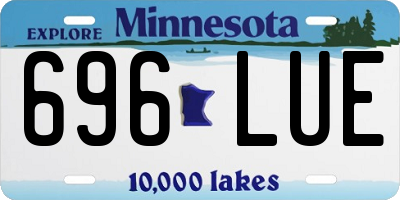 MN license plate 696LUE