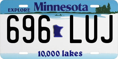 MN license plate 696LUJ