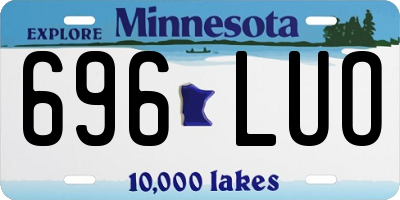 MN license plate 696LUO