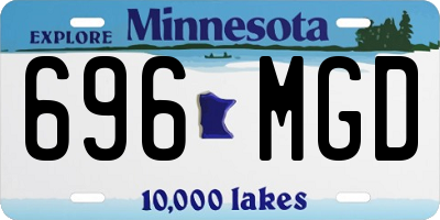 MN license plate 696MGD