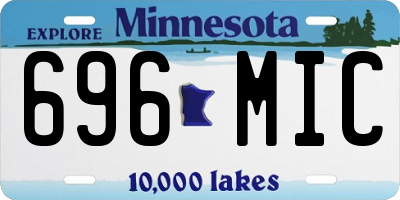 MN license plate 696MIC