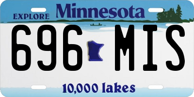 MN license plate 696MIS