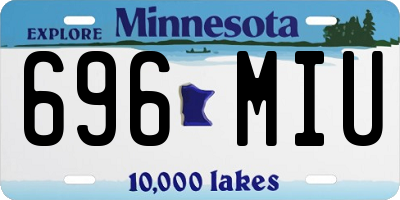 MN license plate 696MIU