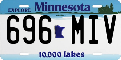 MN license plate 696MIV