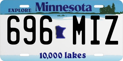 MN license plate 696MIZ