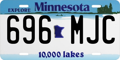 MN license plate 696MJC