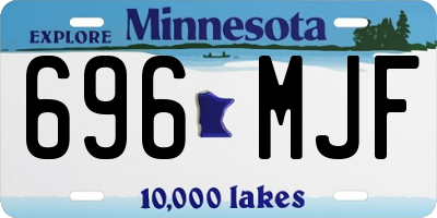MN license plate 696MJF