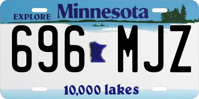 MN license plate 696MJZ