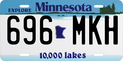 MN license plate 696MKH