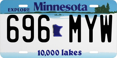 MN license plate 696MYW