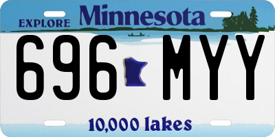 MN license plate 696MYY