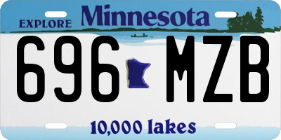 MN license plate 696MZB