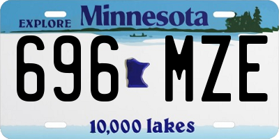 MN license plate 696MZE