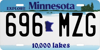 MN license plate 696MZG