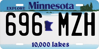 MN license plate 696MZH