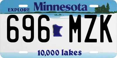 MN license plate 696MZK