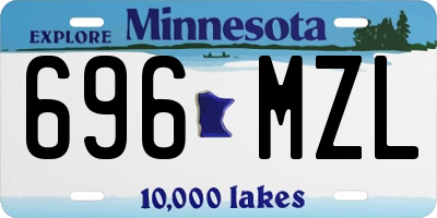MN license plate 696MZL