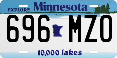 MN license plate 696MZO