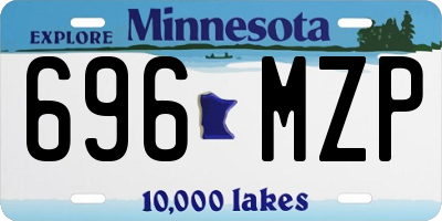 MN license plate 696MZP
