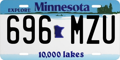 MN license plate 696MZU
