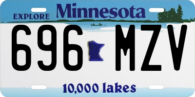MN license plate 696MZV