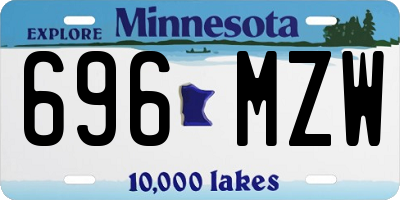 MN license plate 696MZW