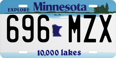 MN license plate 696MZX