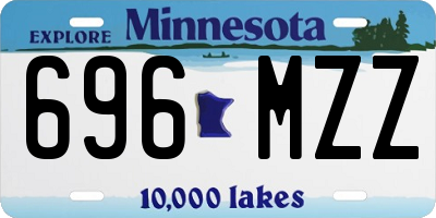 MN license plate 696MZZ