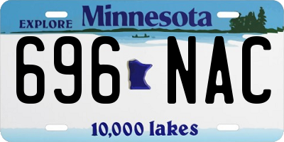 MN license plate 696NAC