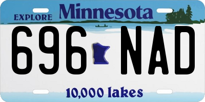 MN license plate 696NAD