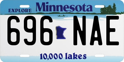 MN license plate 696NAE