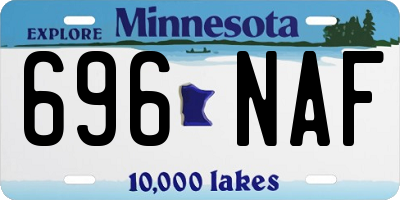 MN license plate 696NAF