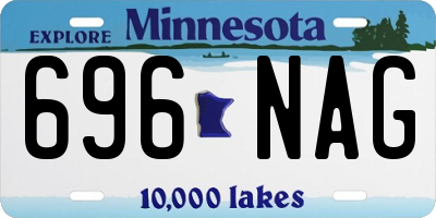 MN license plate 696NAG