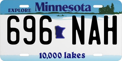 MN license plate 696NAH