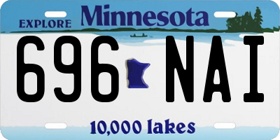 MN license plate 696NAI